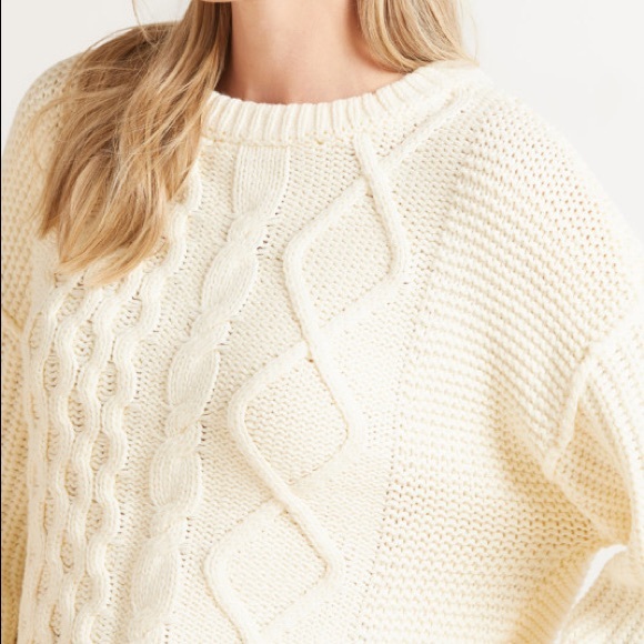 Free People Dream Cable Crewneck Sweater - Picture 10 of 15